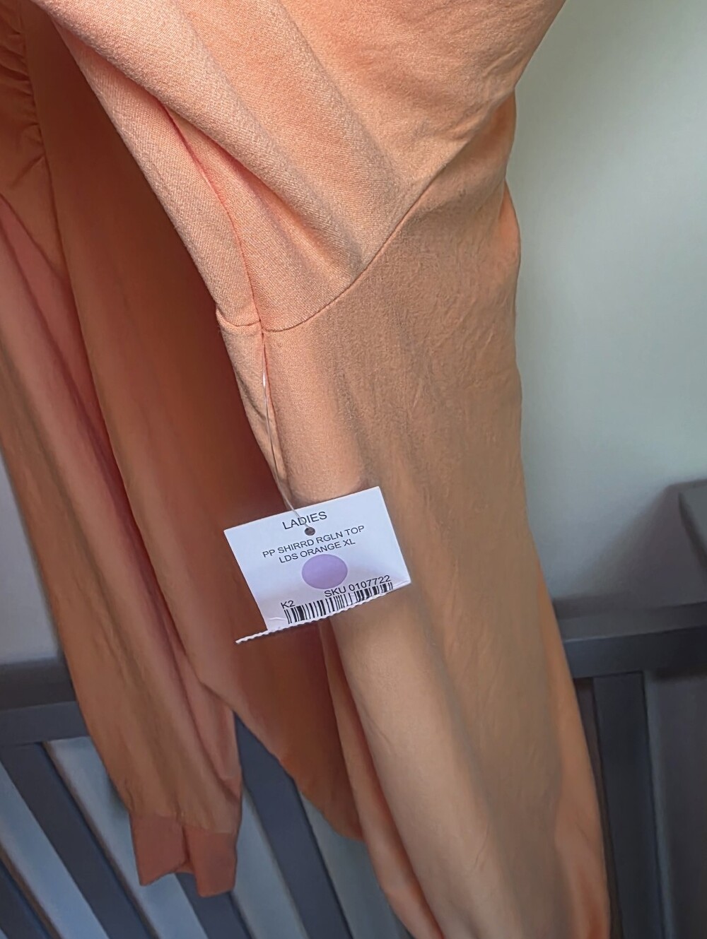Pro Player Light Orange Coral Long-Sleeve Lightweight Pullover Size XL NWT - Picture 6 of 9